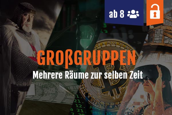 Großgruppen ab 8 Personen, mehrere Räume zur selben Zeit